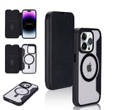 iPhone 15 Pro Black METKASE Folio Magnetic Flap Case