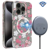 iPhone 15 Pro METKASE Oriental Cherry Blossom Floral Hybrid Case