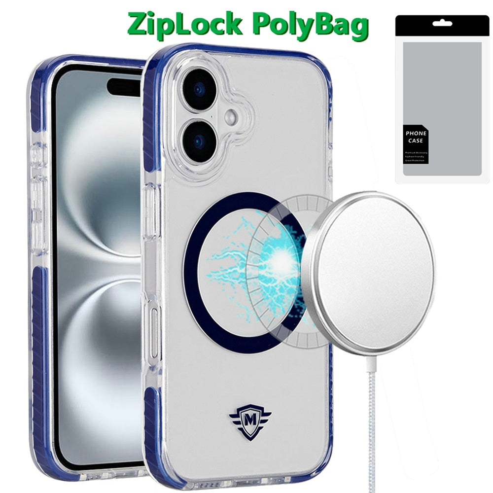 iPhone 16 Plus 6.7 - Magnetic 3in1 Thick Space Hybrid Case - Blue