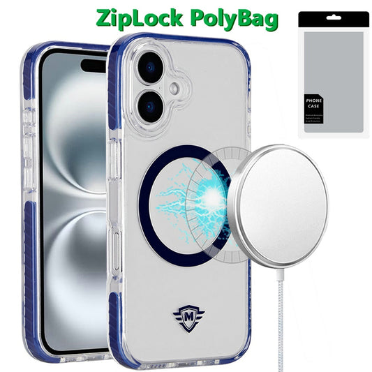 iPhone 16 Plus 6.7 - Magnetic 3in1 Thick Space Hybrid Case - Blue