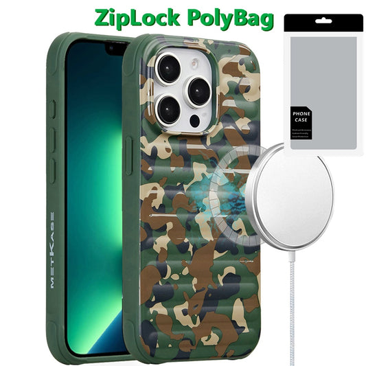 iPhone 13 Pro Max Camo Magnetic Chrome Case