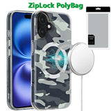 iPhone 16 Plus 6.7 - Magnetic Double Layer IMD Case - Green Camo