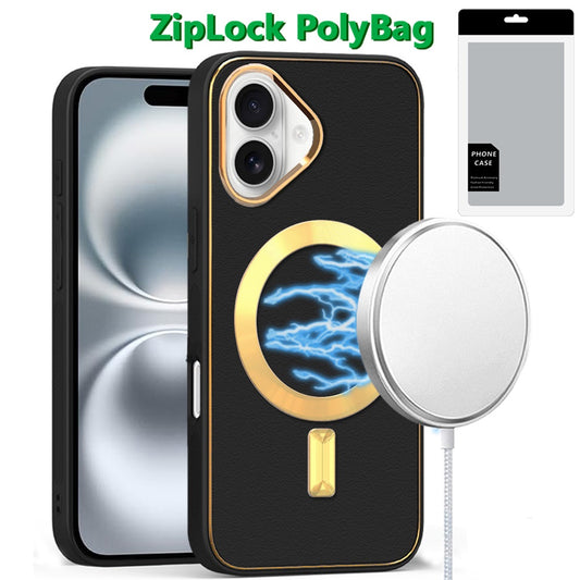 iPhone 16 6.1 - PU Leather Hybrid Case - Black