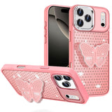 iPhone 17 Pro Max Butterfly Grip Hybrid Case - Pink