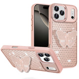 iPhone 17 Pro Max Butterfly Grip Hybrid Case - Rose Gold