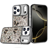 iPhone 17 Pro Black Butterfly Glitter Case
