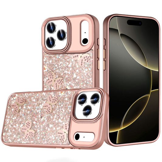iPhone 17 Pro Rose Gold Butterfly Case