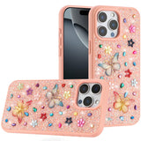iPhone 16 Pro Max 6.9 inch Butterfly Ornaments Hybrid Case - Light Pink