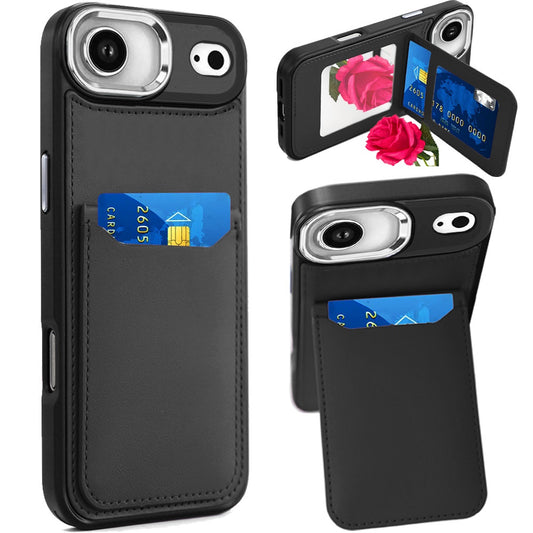 iPhone 17 Air Card Holder Leather Case - Black