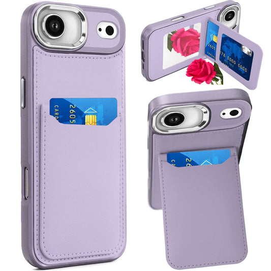 iPhone 17 Air Card Holder Leather Case - Light Purple