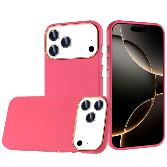 iPhone 17 Pro Max Chromed Hybrid Case - Hot Pink