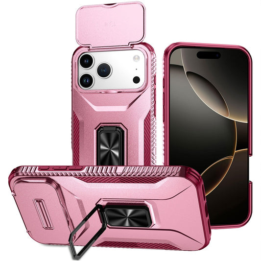iPhone 17 Pro Max Magnetic Hybrid Case - Pink & Burgundy