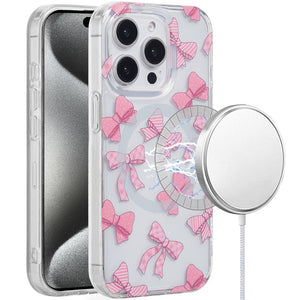 iPhone 15 Pro Max Bow Knot Magnetic TPU Case