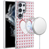 Samsung S22 Ultra Mirror Hearts IMD TPU Magnetic Case