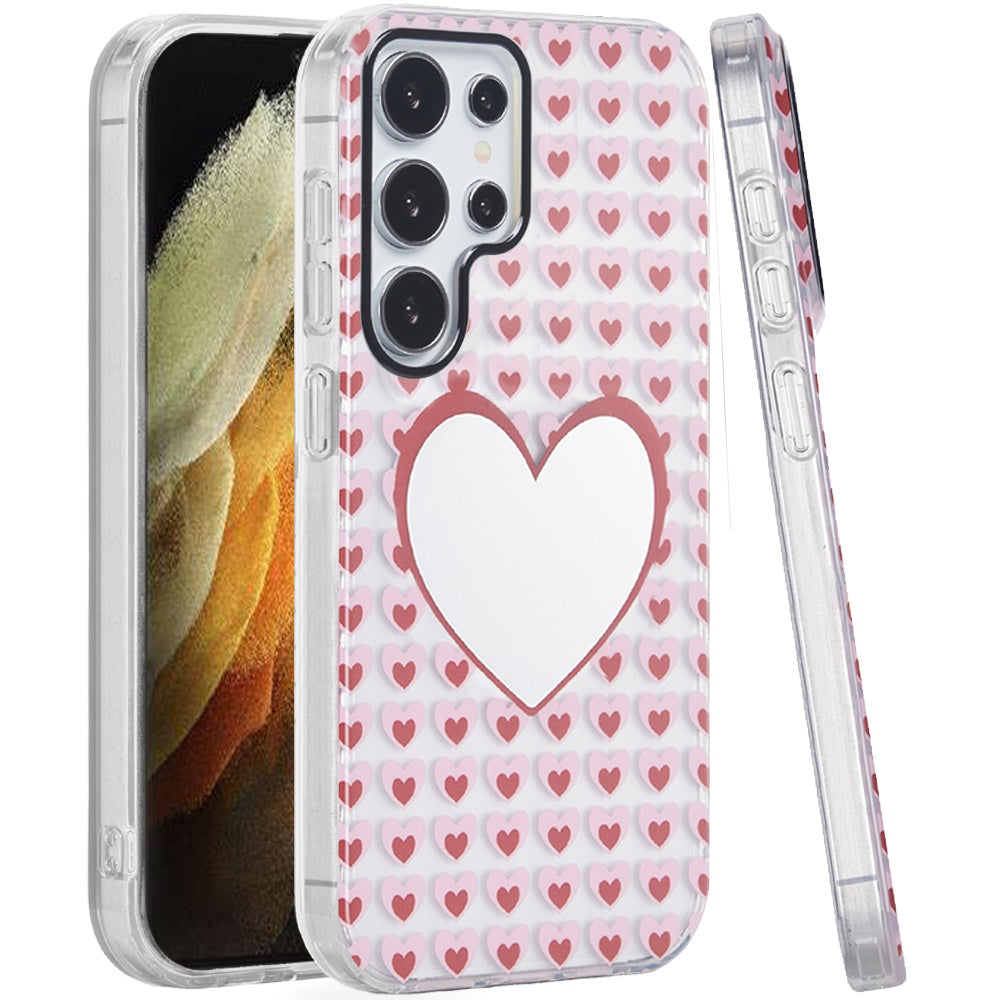 Samsung S21/S30 Ultra Mirror Hearts IMD TPU Case