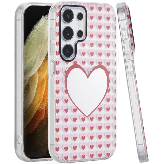 Samsung S21/S30 Ultra Mirror Hearts IMD TPU Case
