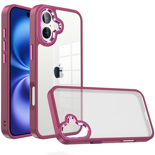 iPhone 17 Transparent Acrylic Hybrid Case - Burgundy