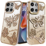 Moto G 5G 2025 Gold Butterfly Glitter TPU Case