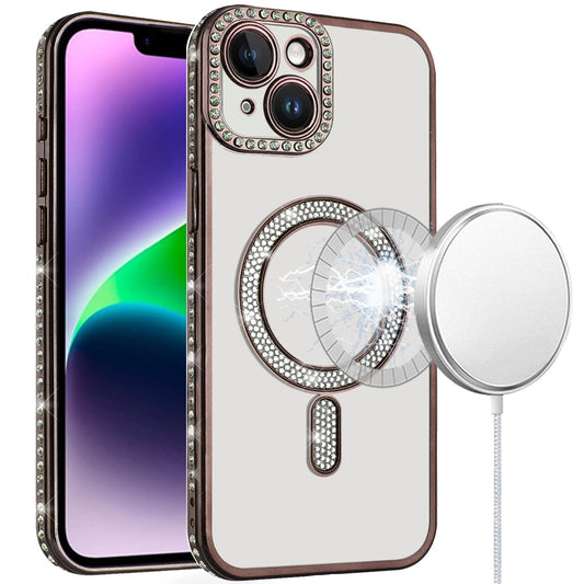 iPhone 13/14 Black Diamond Magnetic TPU Case