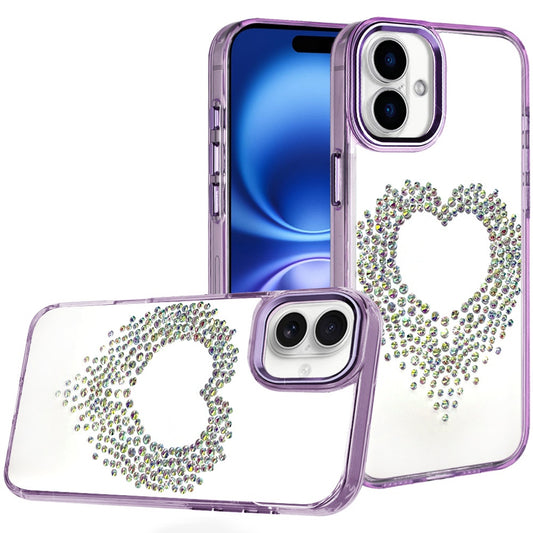 iPhone 17 Angel Hearts Glitter Case - Purple