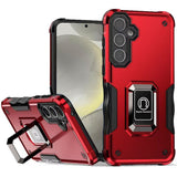 Samsung S25/S24 Red OPTIMUM Magnetic Ring Stand Hybrid Case