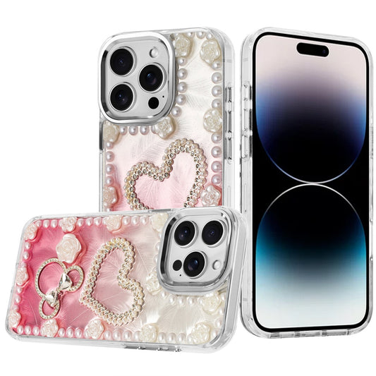 iPhone 14 Pro Max Pearls Glitter Chrome Edged Case 10