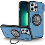 iPhone 13 Pro Max Light Blue Ring Stand Hybrid Case