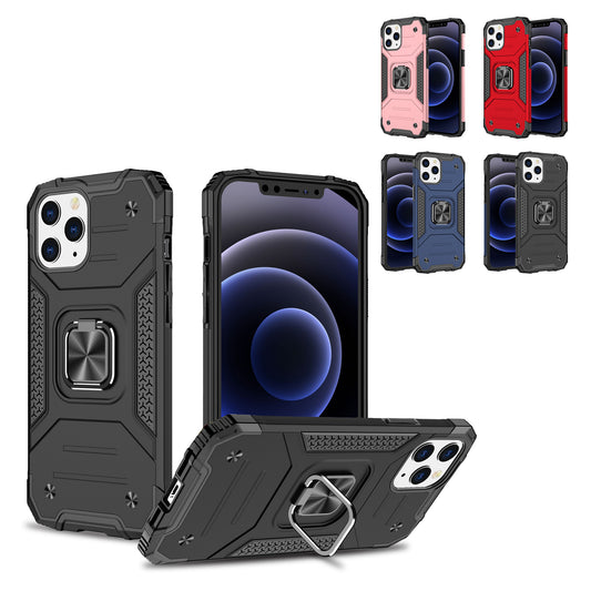iPhone 12/12 Pro Black Magnetic Kickstand Hybrid Case