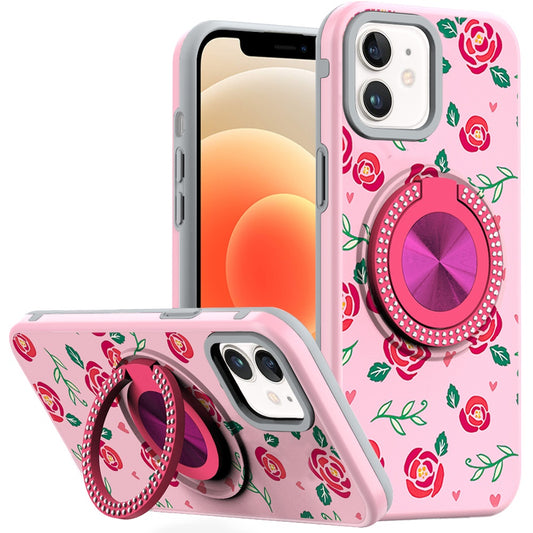 iPhone 12/12 Pro Metal Diamond Matte Ring Case 10