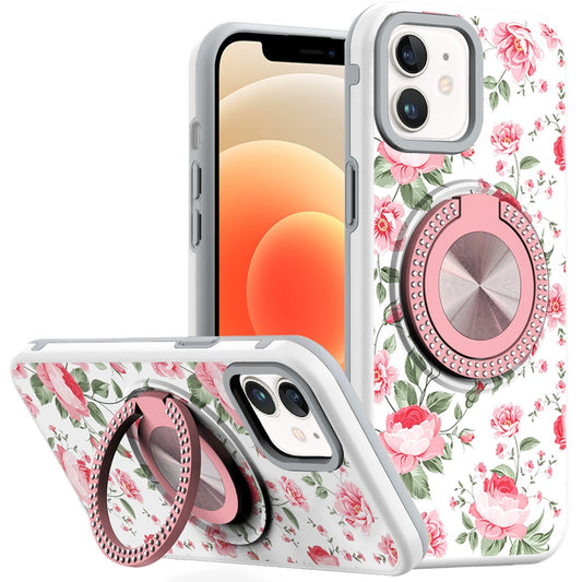 iPhone 12/12 Pro Metal Diamond Matte Ring Case 11
