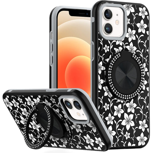iPhone 12/12 Pro Metal Diamond Matte Ring Case 7