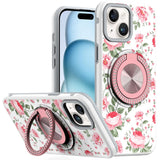 iPhone 15 Metal Diamond Ring Hybrid Case 11