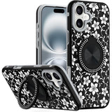 iPhone 16 6.1 - Metal Diamond Matte Hybrid w/ Ring Case - 7