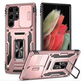 Samsung S21/S30 Ultra Rose Gold Tough Metal Ring Case