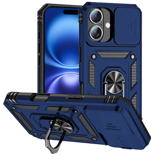 iPhone 17 Magnetic Ring Stand Case - Blue