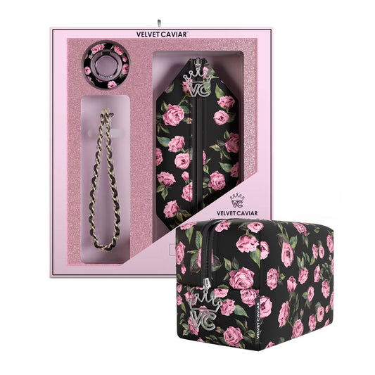 VELVET CAVIAR Pink Rose Floral Gift Set: Cell Phone Camera Accessories - NEW