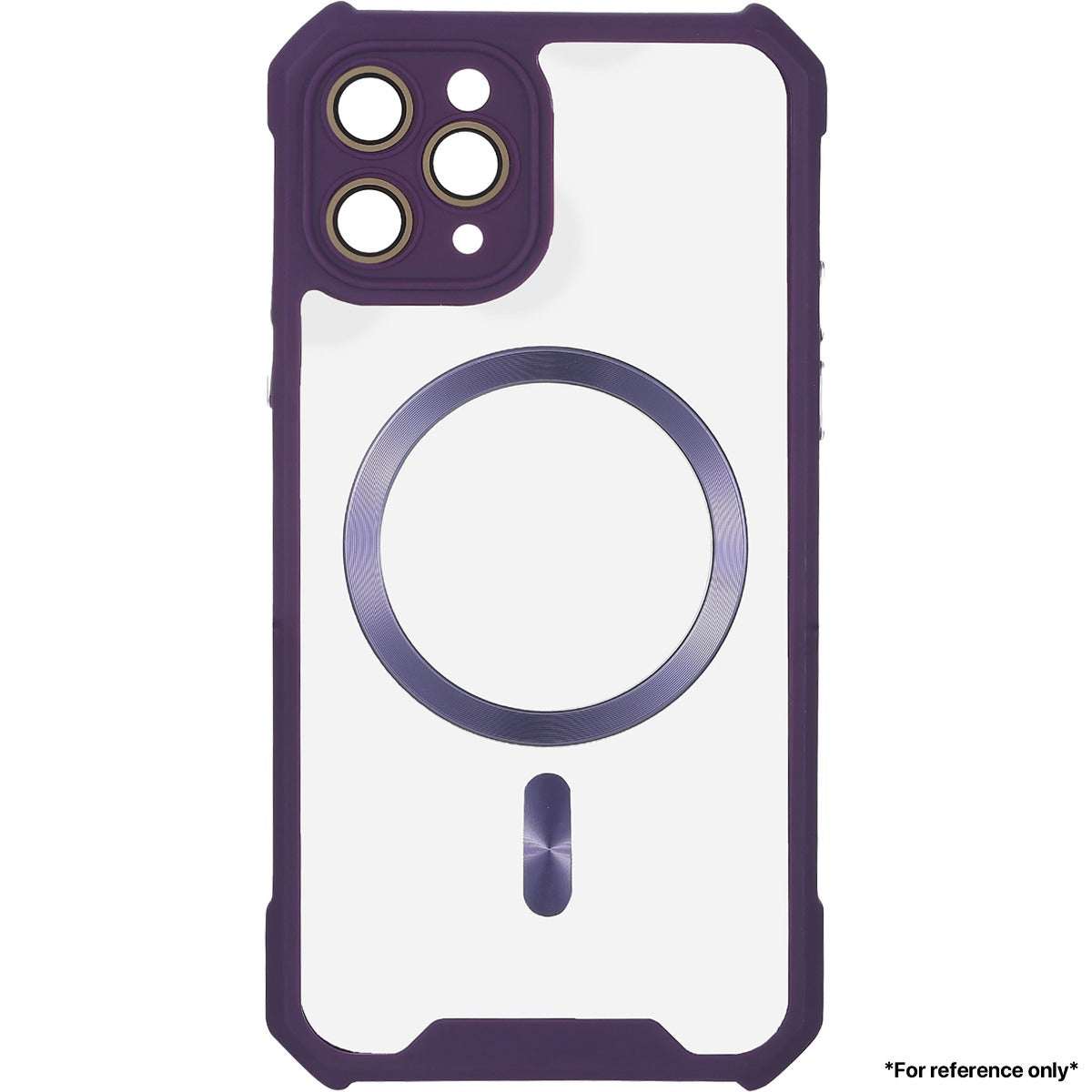 Iphone 15 Pro Max Cow Horn Shell With CD Lens Film (Electroplated Button+Dual Color Glass Film) Case Purple - CellularPort