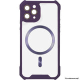 Iphone 15 Pro Max Cow Horn Shell With CD Lens Film (Electroplated Button+Dual Color Glass Film) Case Purple - CellularPort