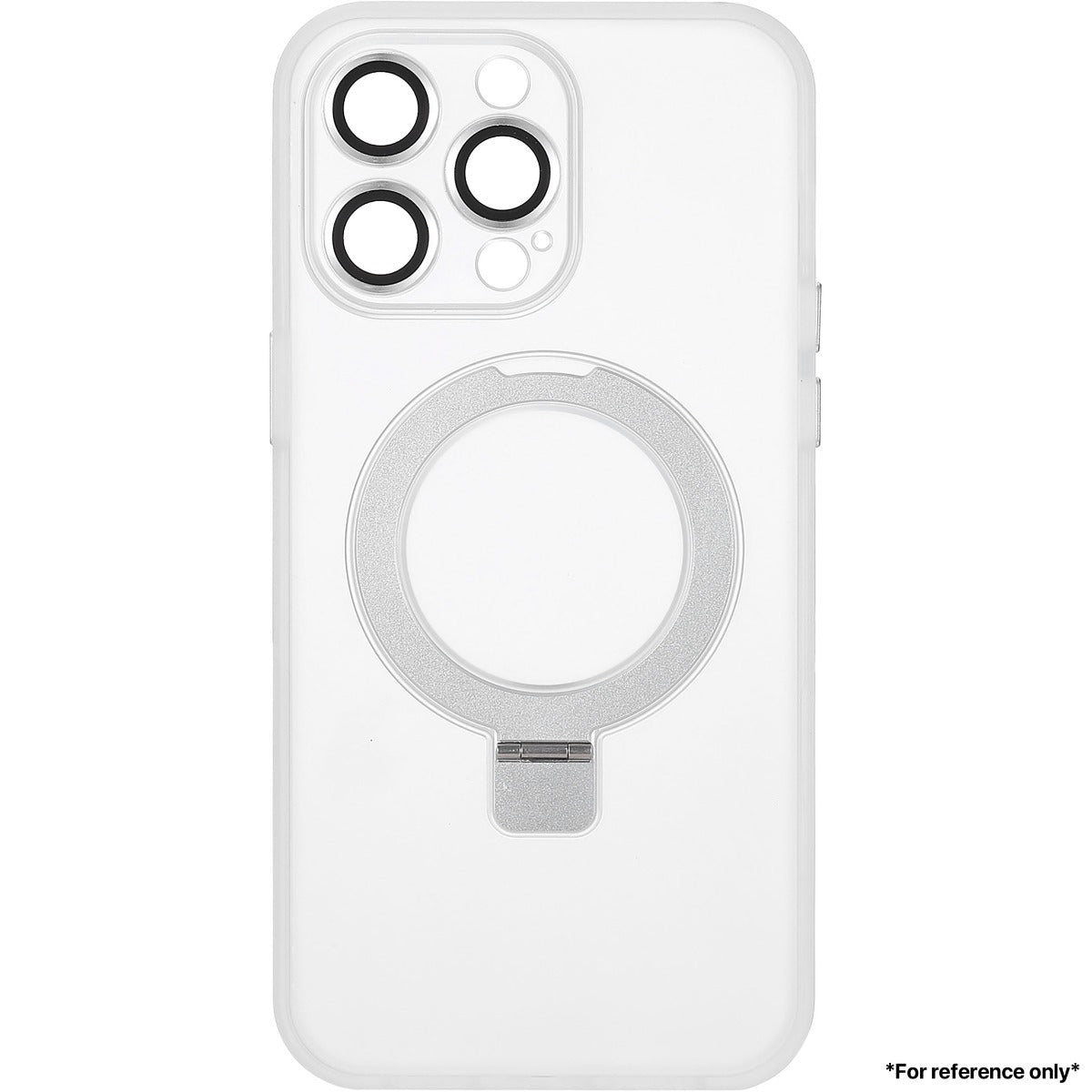 Iphone 15 Pro Max Hardware Eagle Eye CD Pattern+ Leaf Bracket Color Transmission Case White - CellularPort