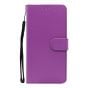 IPhone 15 Pro Max Flip PU Leather Wallet Classic Card Pockets With Wrist Strap Case Purple