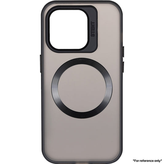 Iphone 15 Pro Lens holder transparent CD pattern case Black