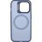 IPhone 15 Lens Holder Transparent CD Pattern Case Blue - CellularPort
