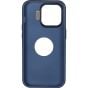 IPhone 15 Pro Max Lens Holder Solid Color + Iron Plate + Magnifying Glass Case Blue