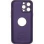 IPhone 15 Pro Max Large Glass Window + Iron Magnifying Glass Case Purple