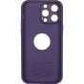 IPhone 15 Plus Large Glass Window + Iron Magnifying Glass Case Purple - CellularPort