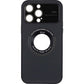 IPhone 15 Pro Large Glass Window + Iron Magnifying Glass Case Black - CellularPort