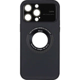 IPhone 15 Pro Large Glass Window + Iron Magnifying Glass Case Black - CellularPort