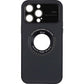 IPhone 15 Large Glass Window + Iron Magnifying Glass Case Black - CellularPort