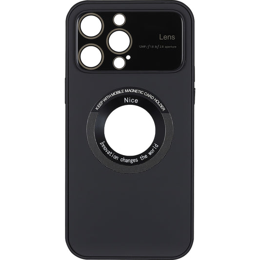 IPhone 15 Pro Max Large Glass Window + Iron Magnifying Glass Case Black - CellularPort