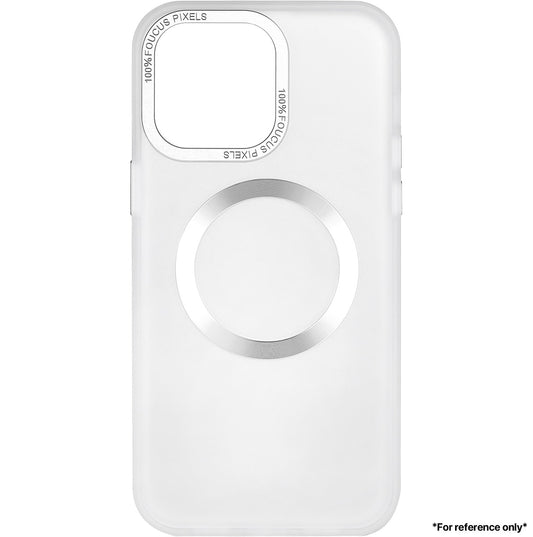 Iphone 15 Pro Max Hardware CD Pattern Transparent Color Case White - CellularPort